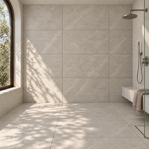 Rivora Rigato Gris 24x48 Porcelain Tile Matte
