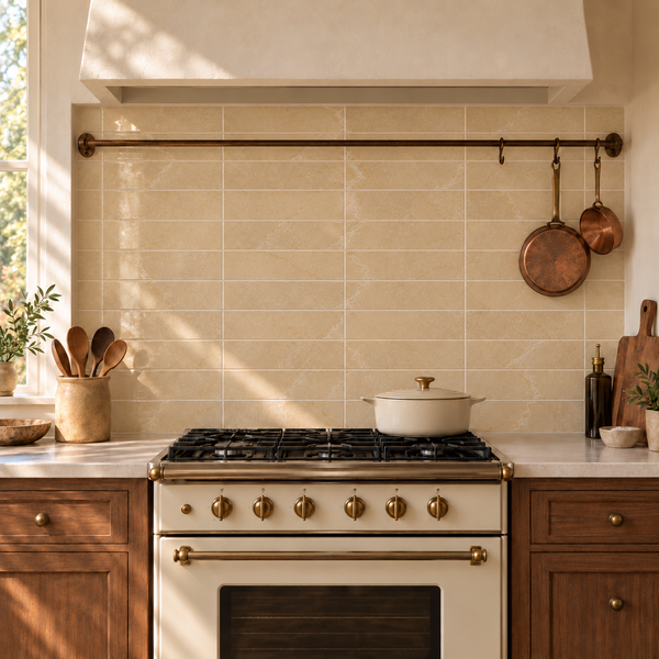 Seda Crema 3x12 Ceramic Tile Glossy/Matte