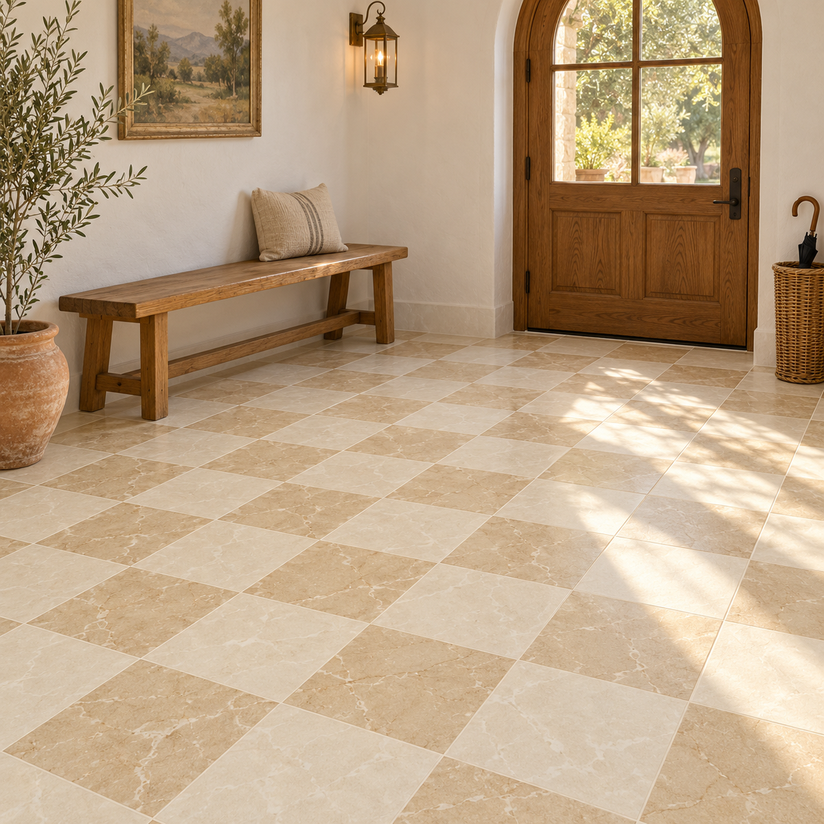 seda crema avorio 8x8 checker room