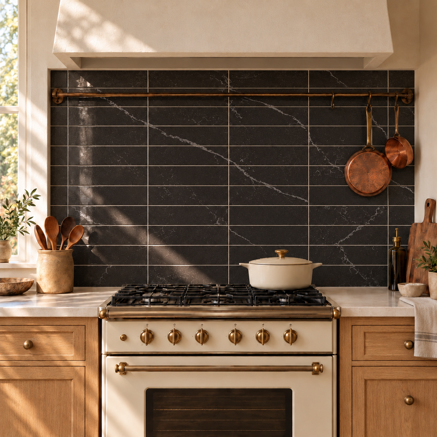 Seda Noite 3x12 Ceramic Tile Glossy/Matte