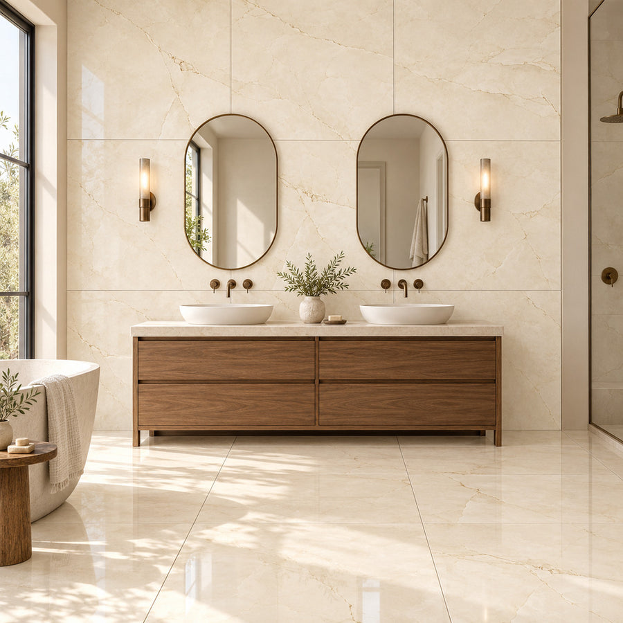 Serene CremaBella PO 35x35 Porcelain Tile