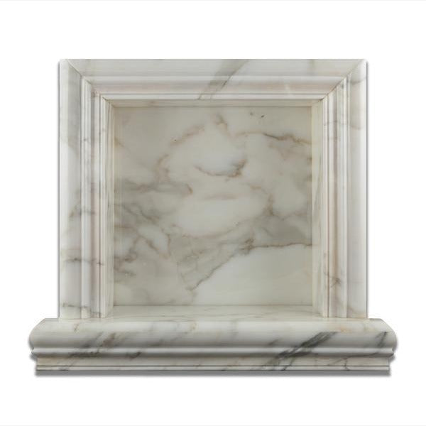 Calacatta Gold Hand-Made Shampoo Niche Small 12x12x3 Honed