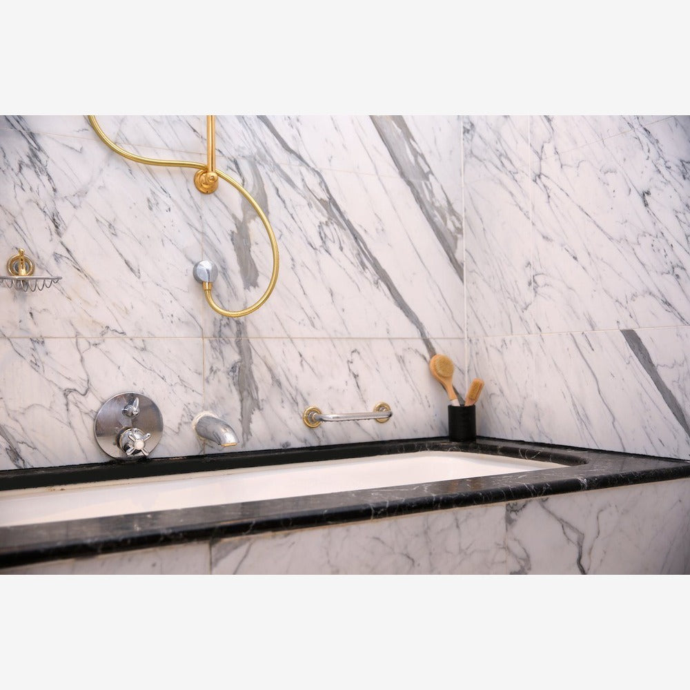 Statuario White 12x24 Polished Marble Field Tile