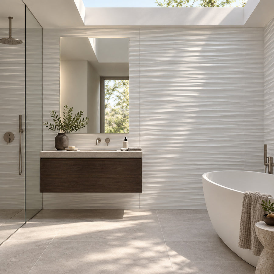Skyline White 16x48 R Ceramic Tile