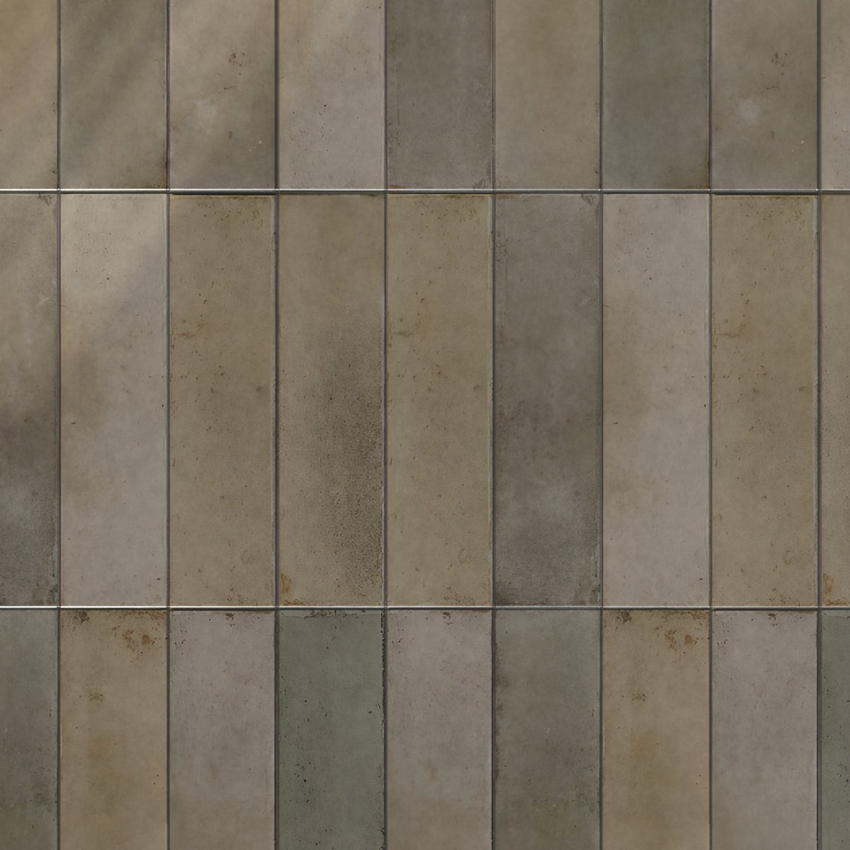Souk Musgo 2.8x11 Bright Porcelain Tile — installed close-up