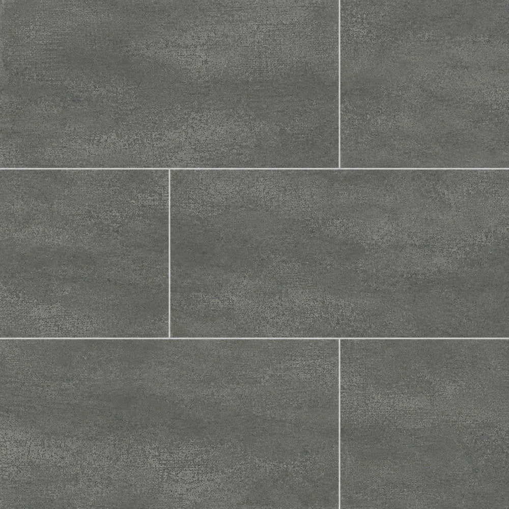 Strato Antracita 12x24 R Porcelain Tile large-format installed close-up