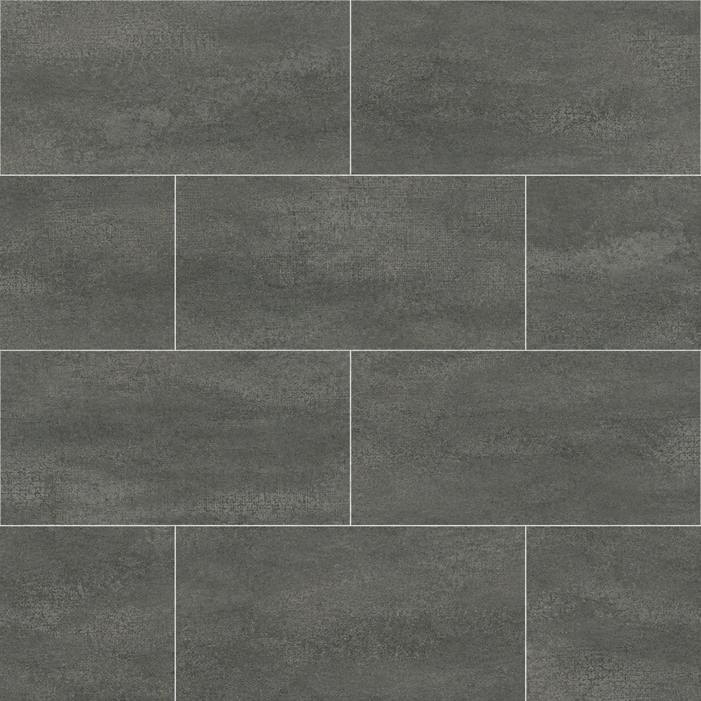 Strato Antracita 12x24 R Porcelain Tile installed tile close-up