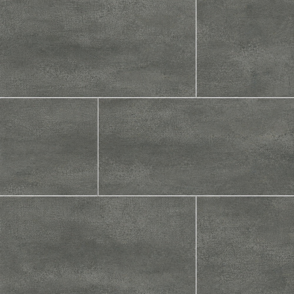Strato Antracita 24x48 R Porcelain Tile large-format installed close-up