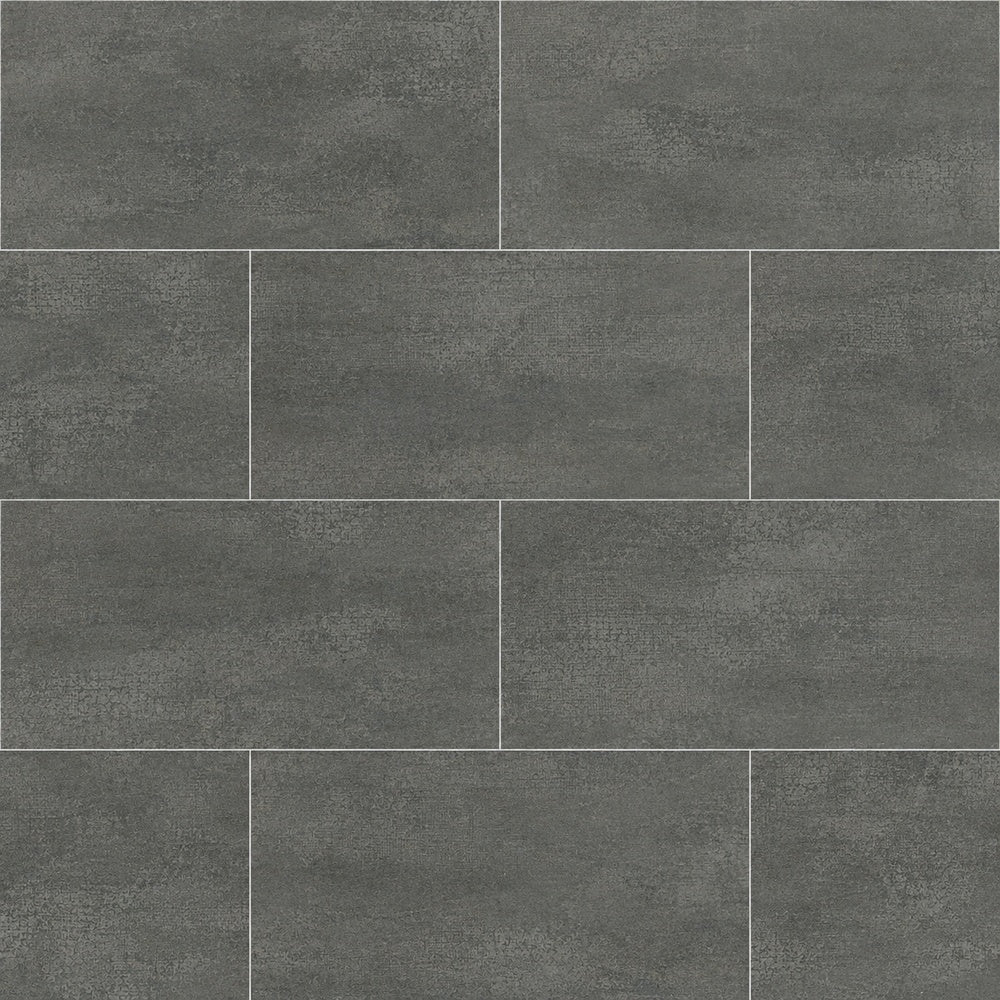 Strato Antracita 24x48 R Porcelain Tile installed tile close-up