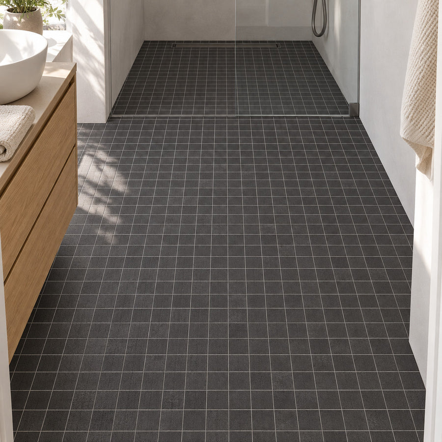 Strato Antracita 12x12 Mosaic Porcelain Tile