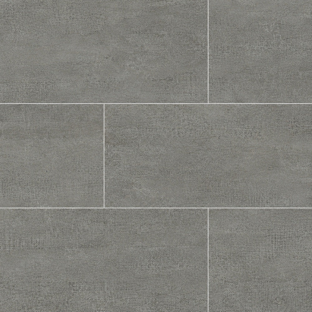 Strato Grafito 12x24 R Porcelain Tile large-format installed close-up
