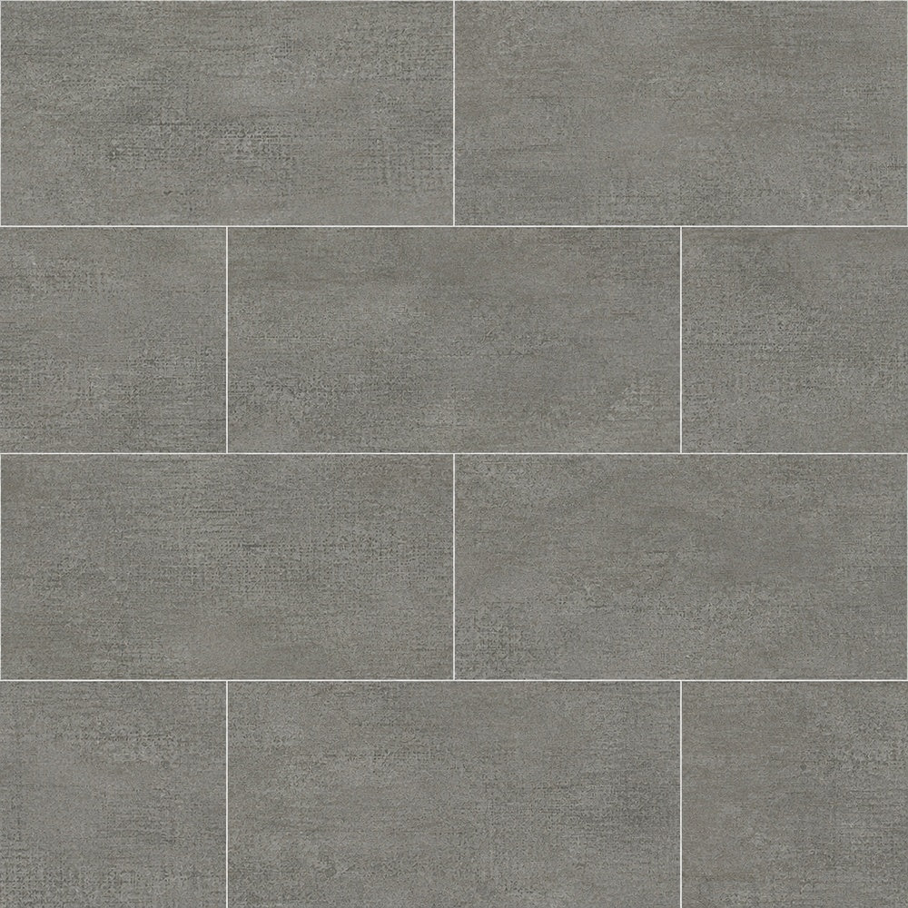 Strato Grafito 12x24 R Porcelain Tile installed tile close-up