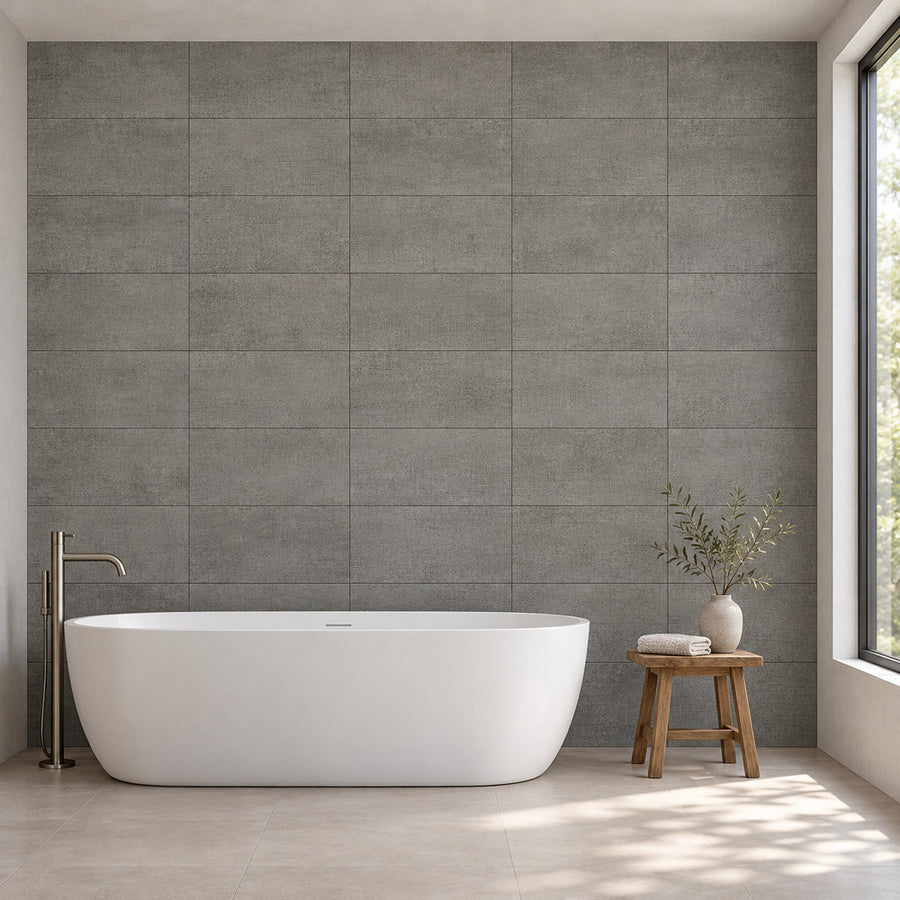 Strato Grafito 12x24 R Porcelain Tile