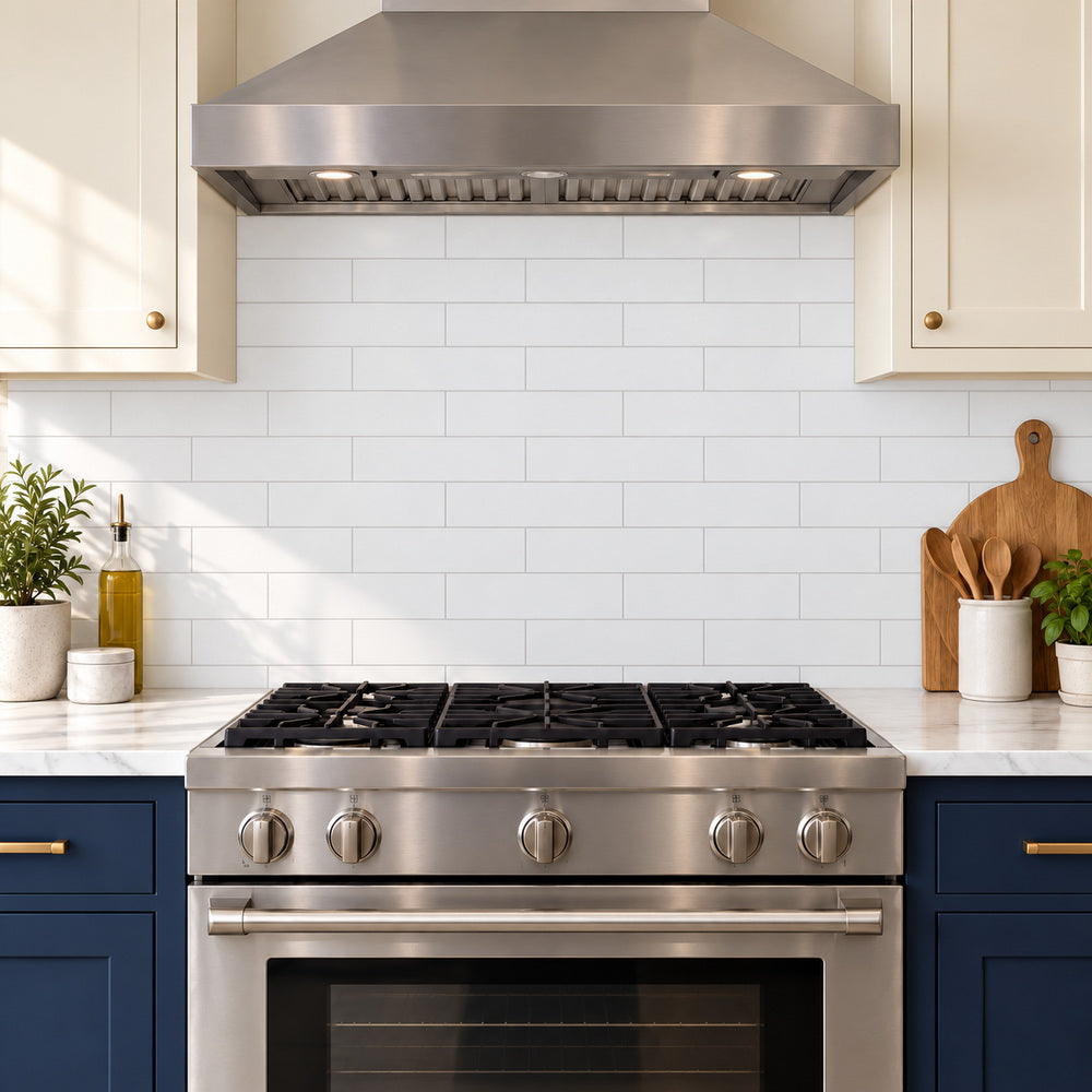 Thassos White 3x12 Polished/Honed Marble Subway Tile room scene