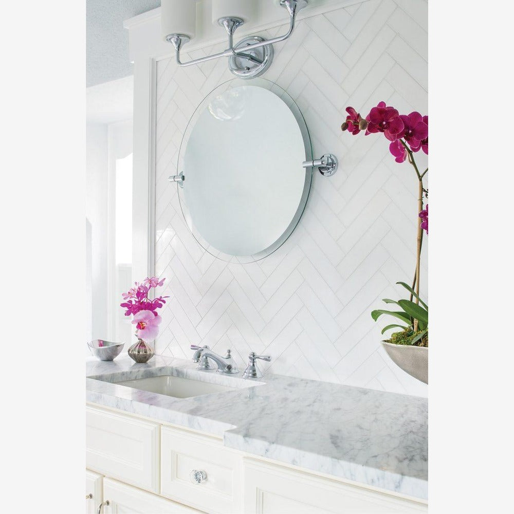 Thassos White 2x8 Polished/Honed Marble Subway Tile