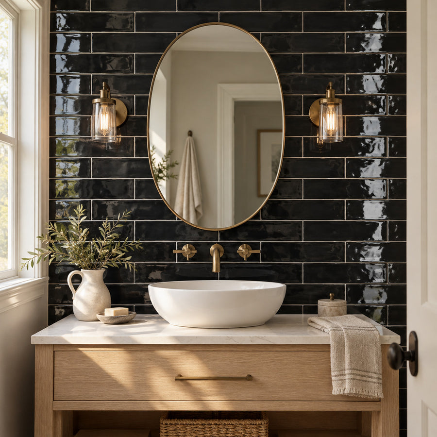 Thebes Noir 3x12 Ceramic Tile Matte