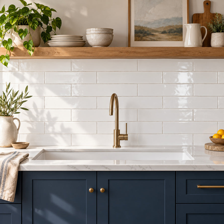 Thebes White Ice 3x12 Ceramic Tile Matte