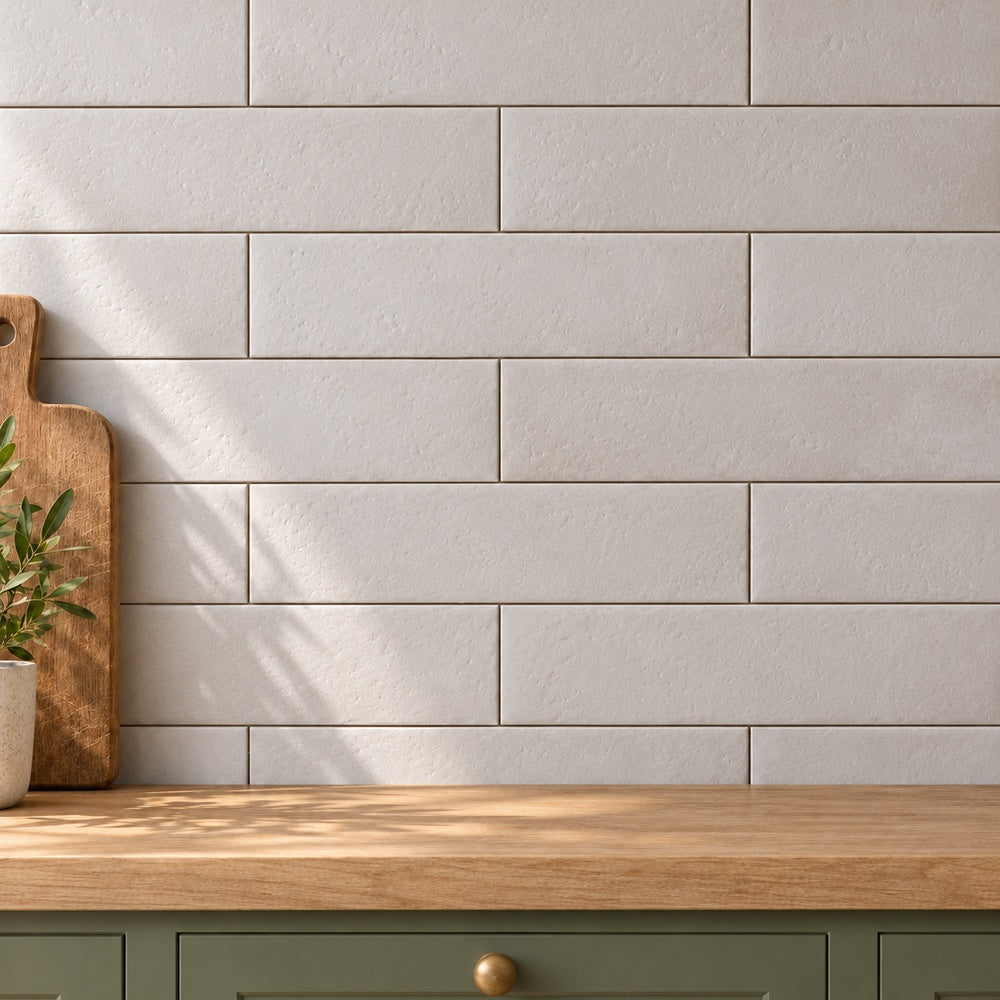 Urban Brick Blanco 3x12 Ceramic Tile — generated installation scene