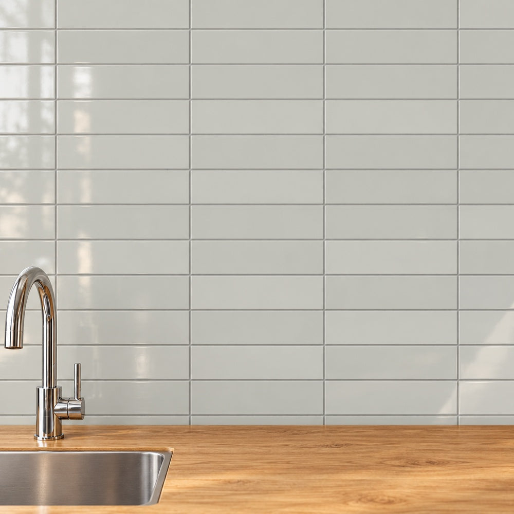 Camden Gris 3x12 Glossy Ceramic Tile — generated installation scene