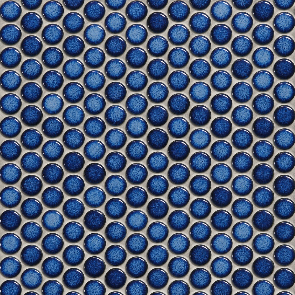 Ono Blue 11.5x11.5 Porcelain Mosaic Tile — installed close-up