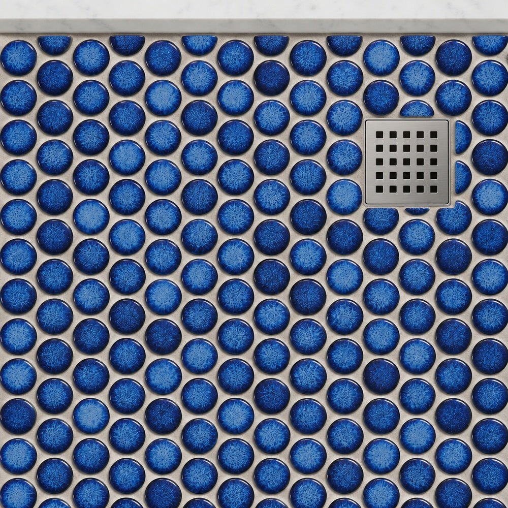 Ono Blue 11.5x11.5 Porcelain Mosaic Tile — generated installation scene