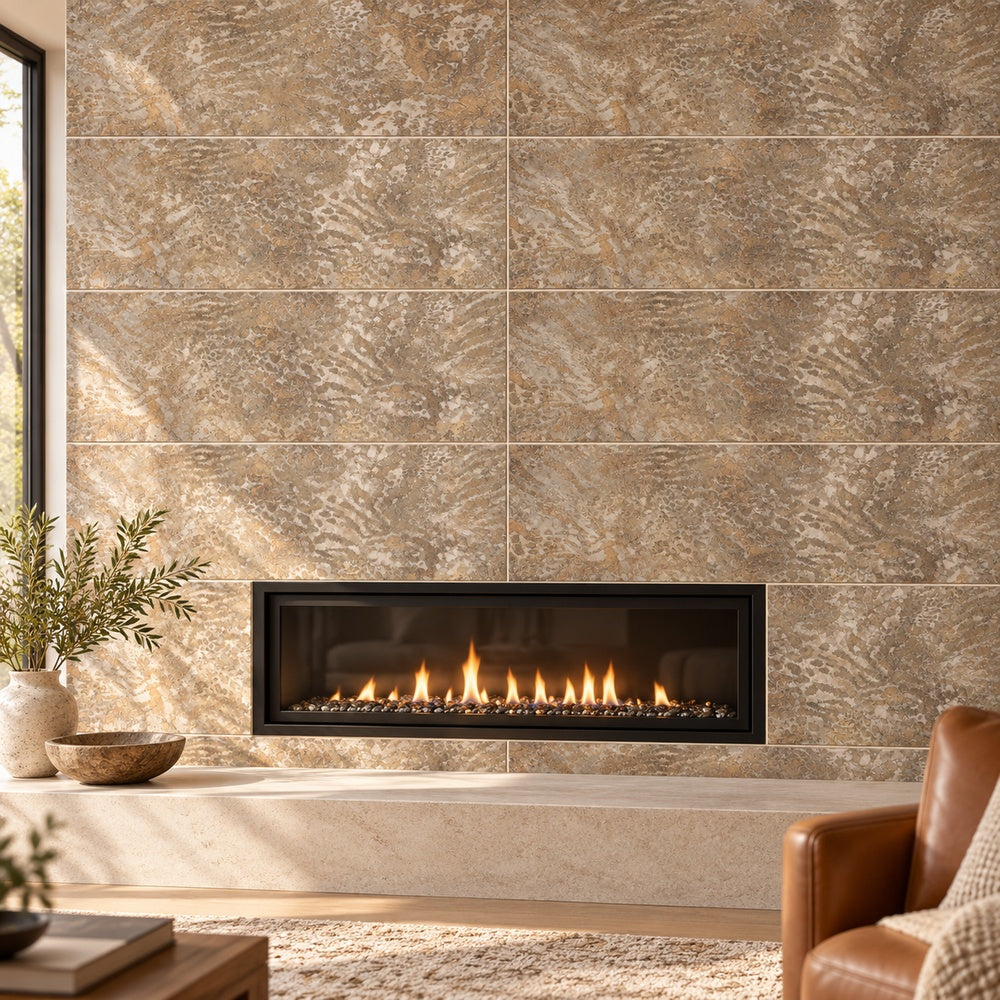 Luxe Attraction 12x36 Porcelain Tile - installation view