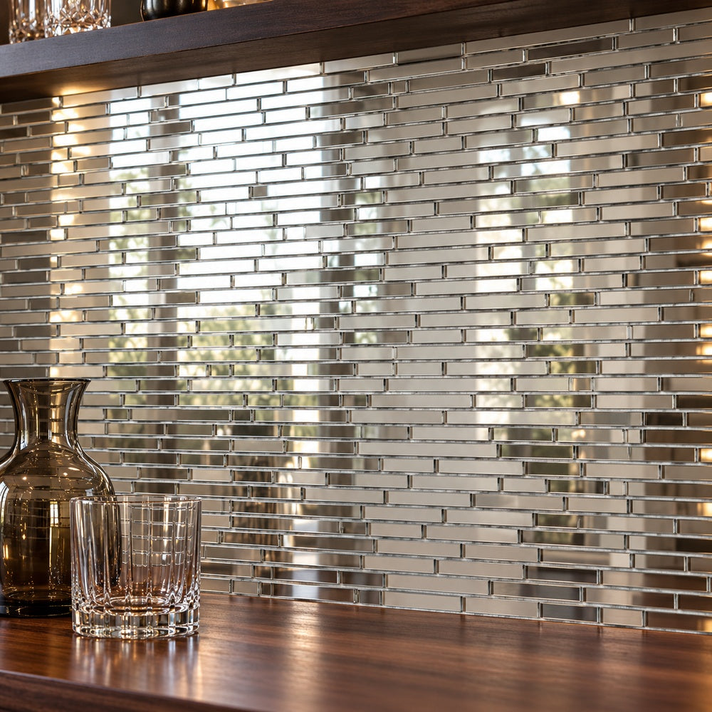 Kaleido Glass Mirror 10.4x11.2 Porcelain Tile - installation view