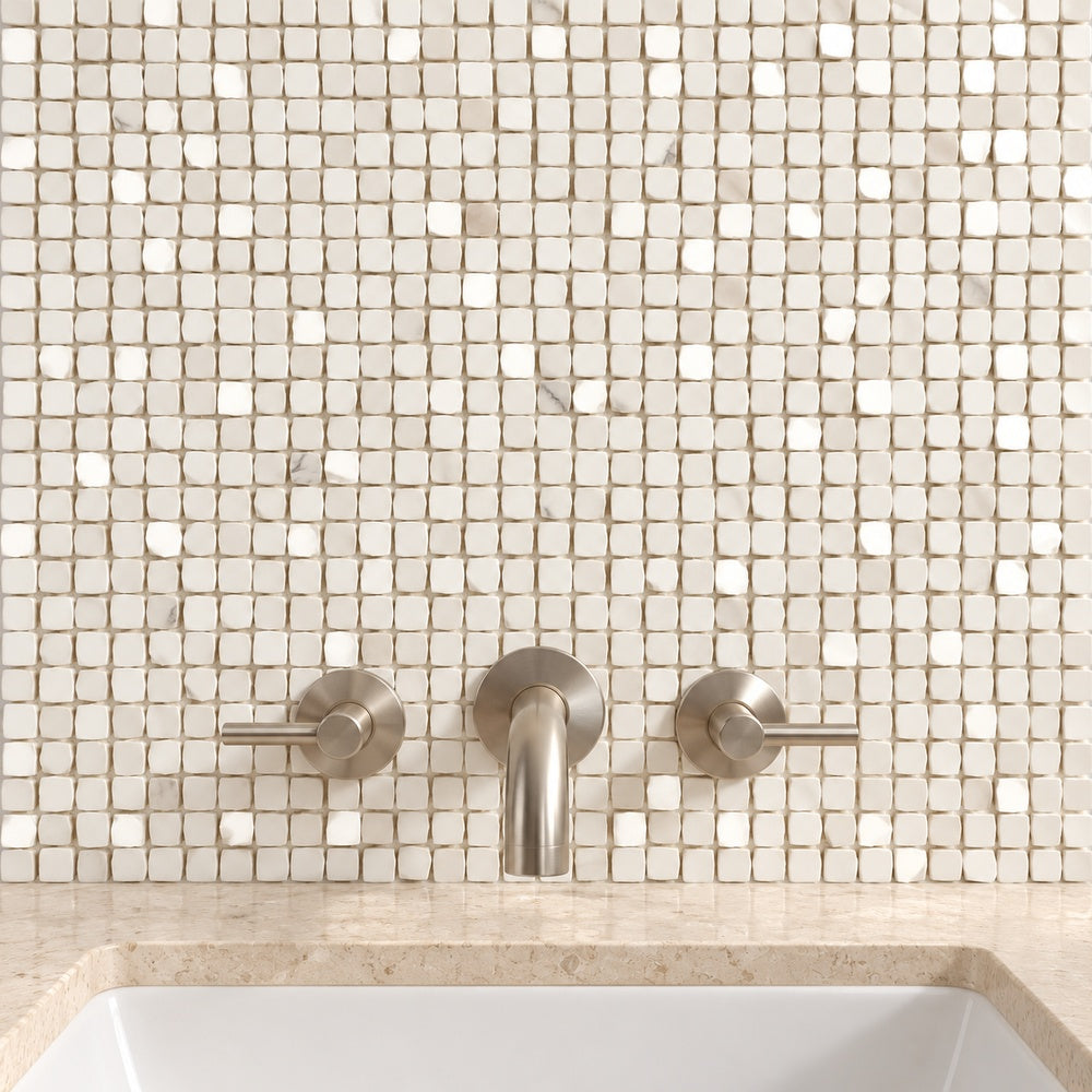 Kaleido Lux 11.8x11.8 Porcelain Tile - installed wall view