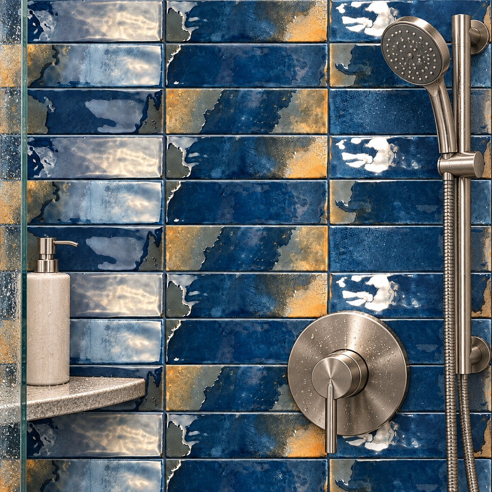 Portavina Marino 2.5x8.8 Porcelain Tile room installation scene