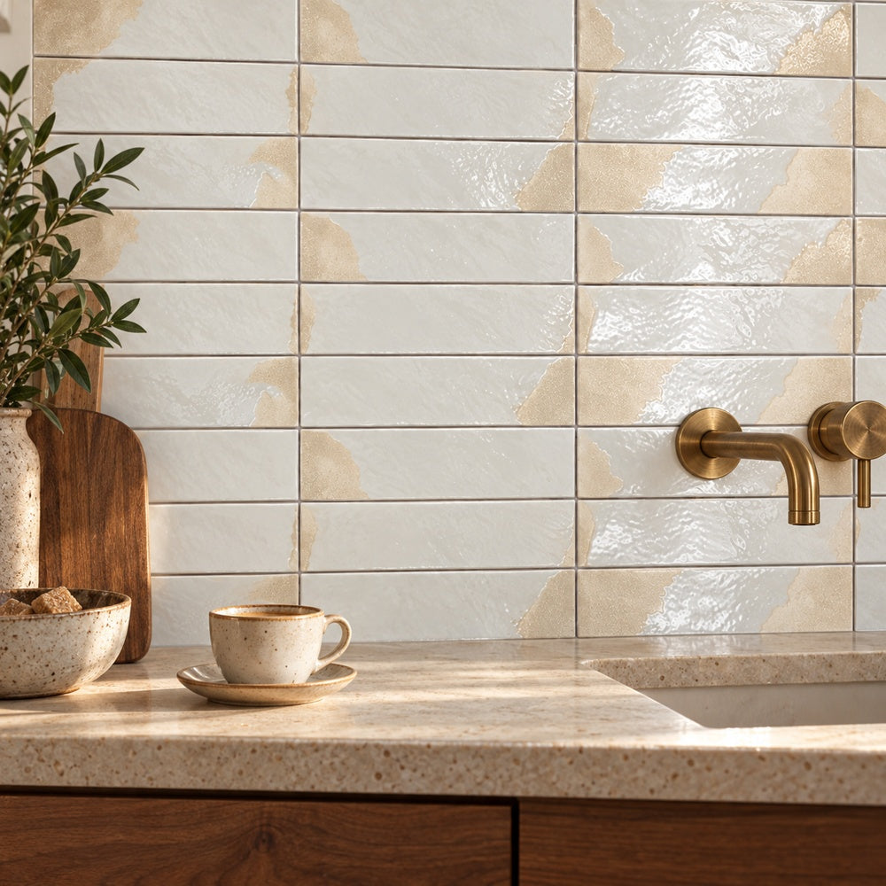Portavina Sal 2.5x8.8 Porcelain Tile — generated wall installation scene
