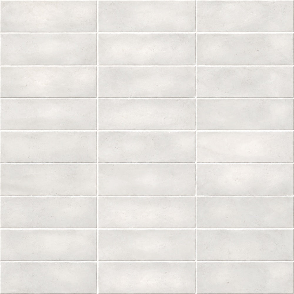 Milare Gesso 3x9 Porcelain Tile — installed close-up