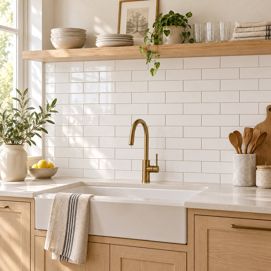 Timeless Ice White 2x8 Ceramic Tile