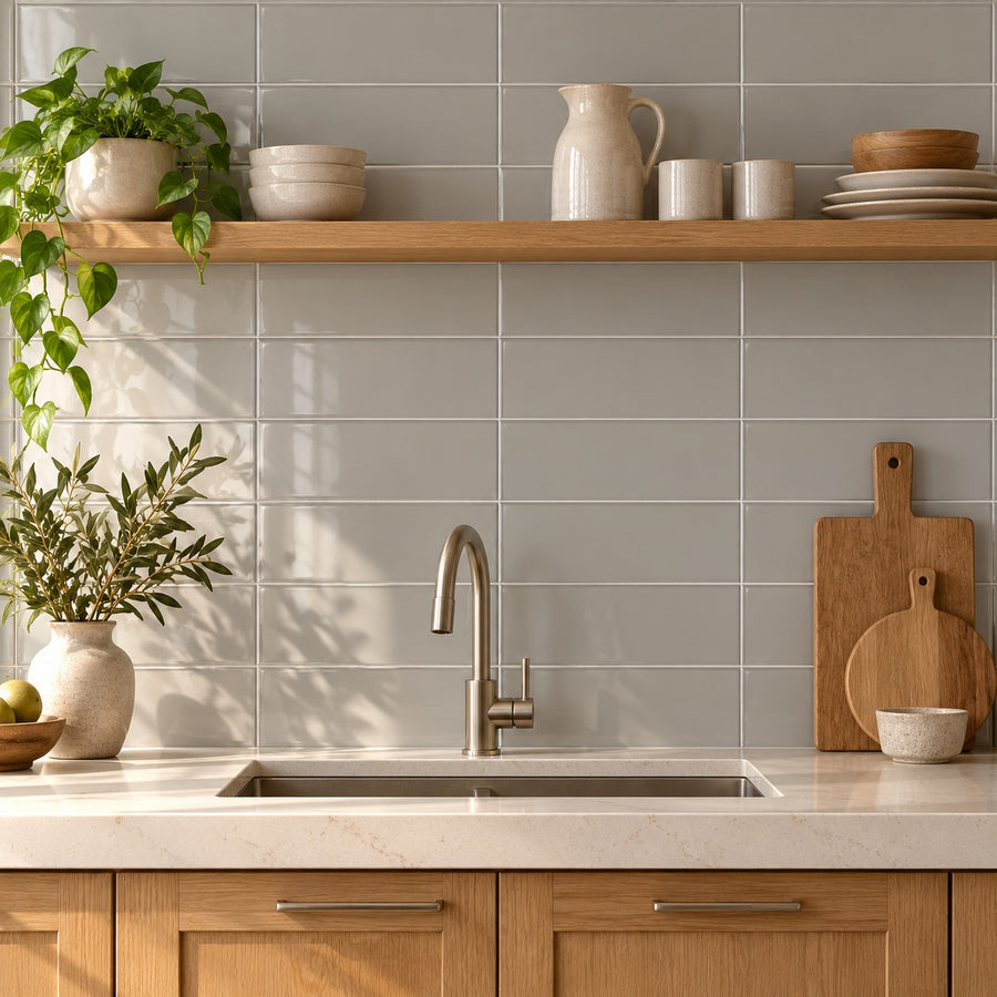 Timeless Neu Gray 4x12 Bright Ceramic Tile