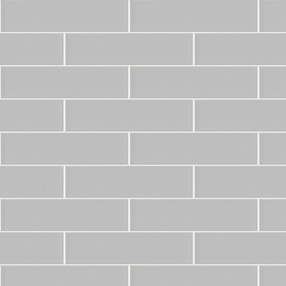 Timeless Soft Gray 2x8 Ceramic Tile Glossy close-up