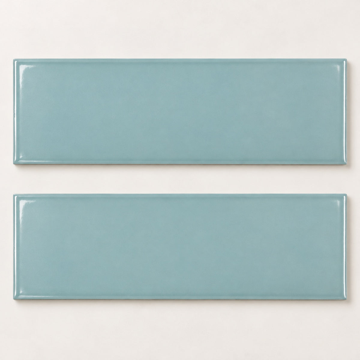 Timeless Teal 4x12 Bright Ceramic Tile — studio product visualization