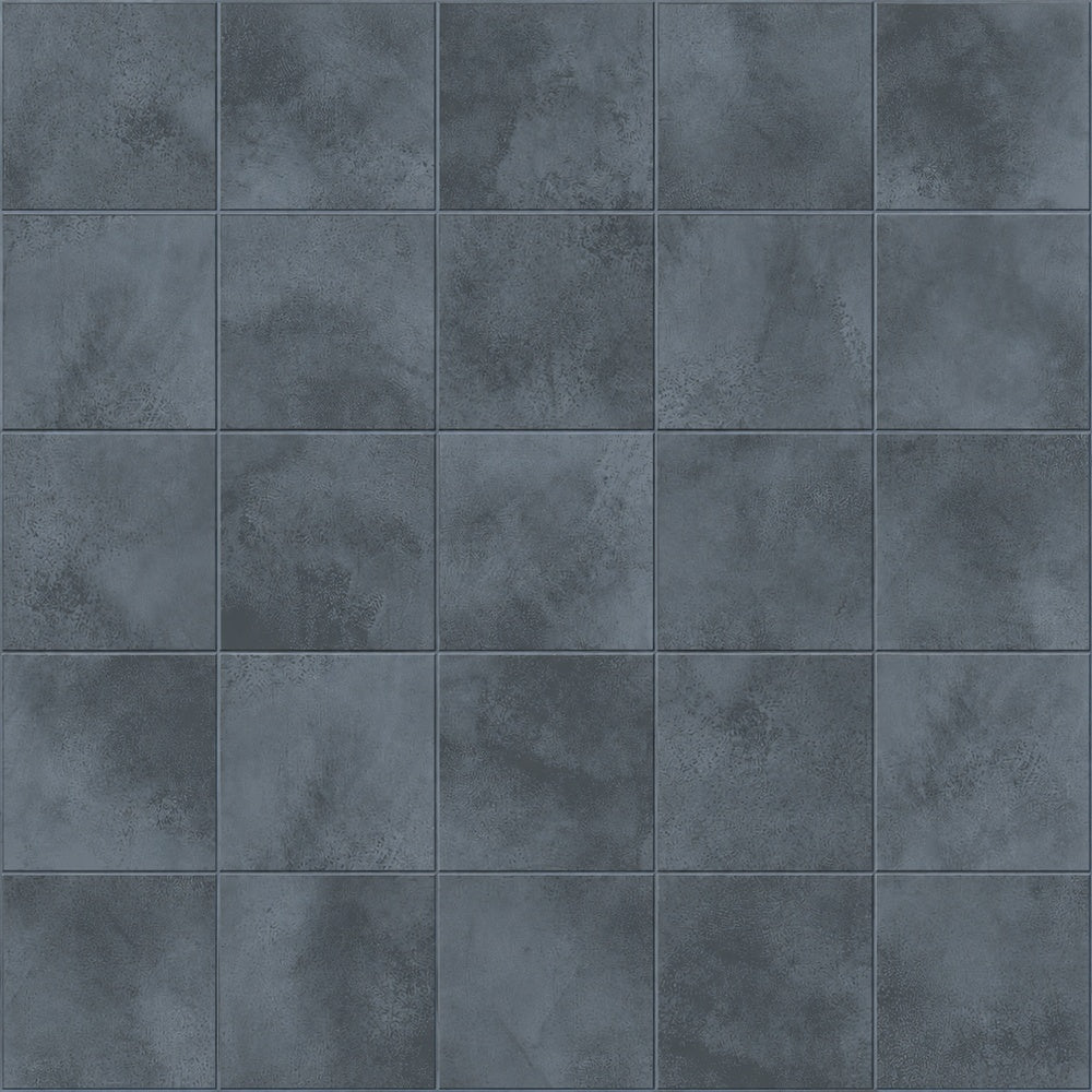 Verde Terra Cobalt 6x6 matte porcelain installed close-up