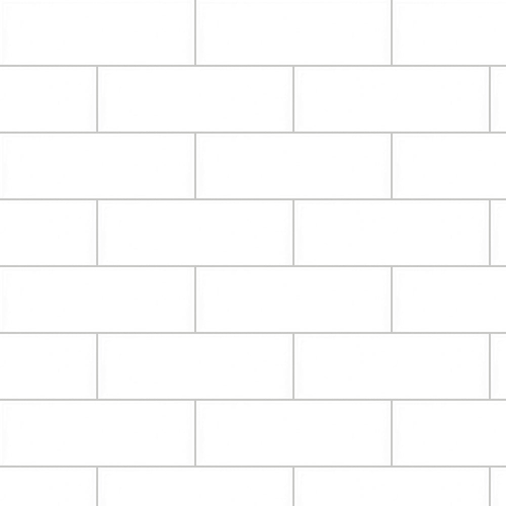 Timeless White Ice 4x12 Bright Ceramic Tile close-up