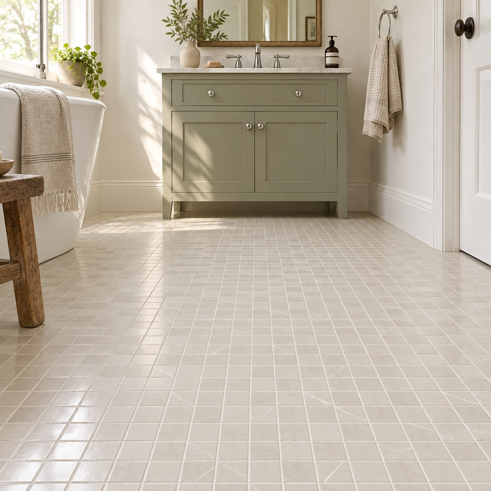 Willow porcelain tile mosaicSilver room2