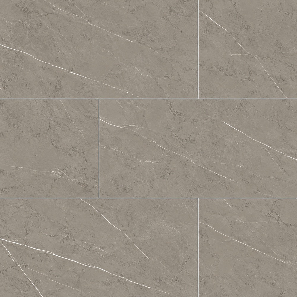 Willow Smoke 24x48 R Porcelain Tile Matte/Polished large-format installed close-up