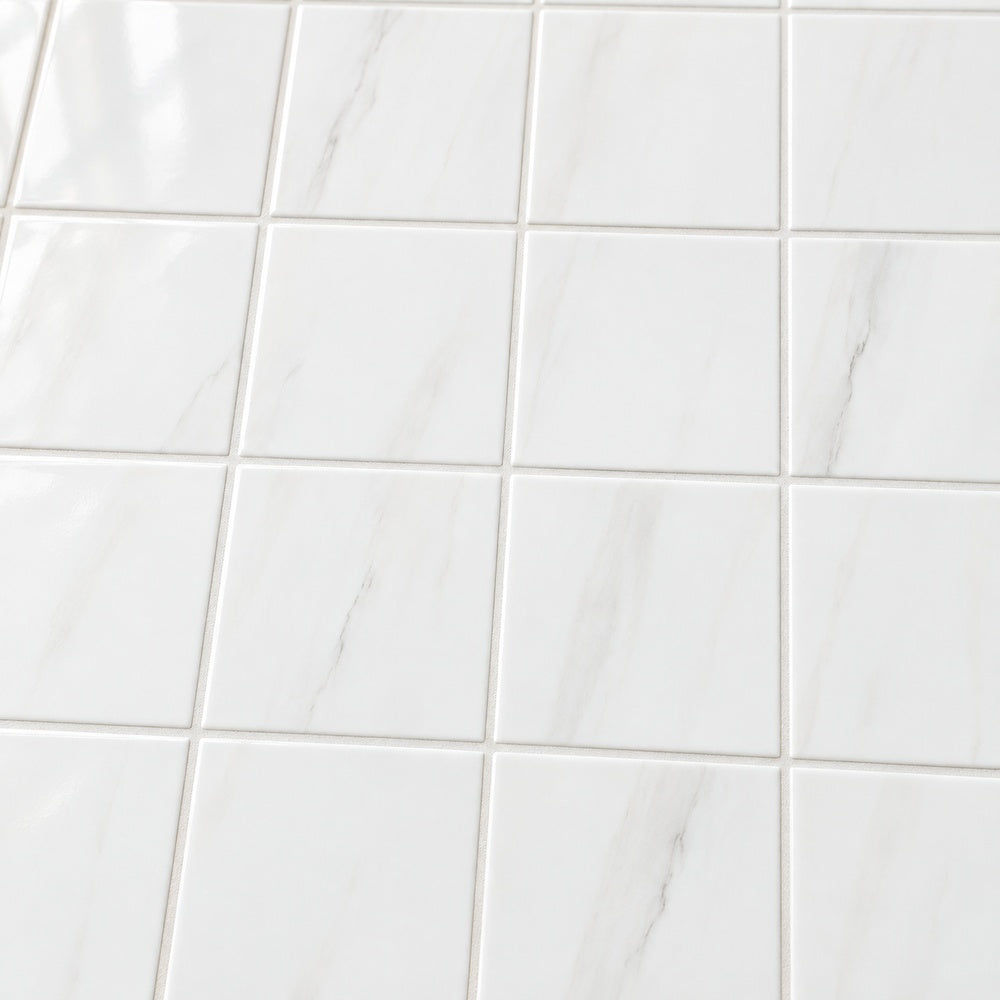 Zenith White mosaic detail tile photograph