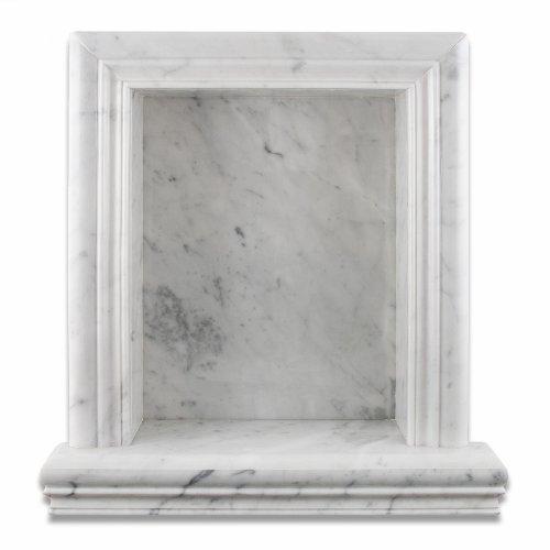 Carrara White Marble Hand-Made Shampoo Niche / Shelf - LARGE Bath Accessories Tilezz 