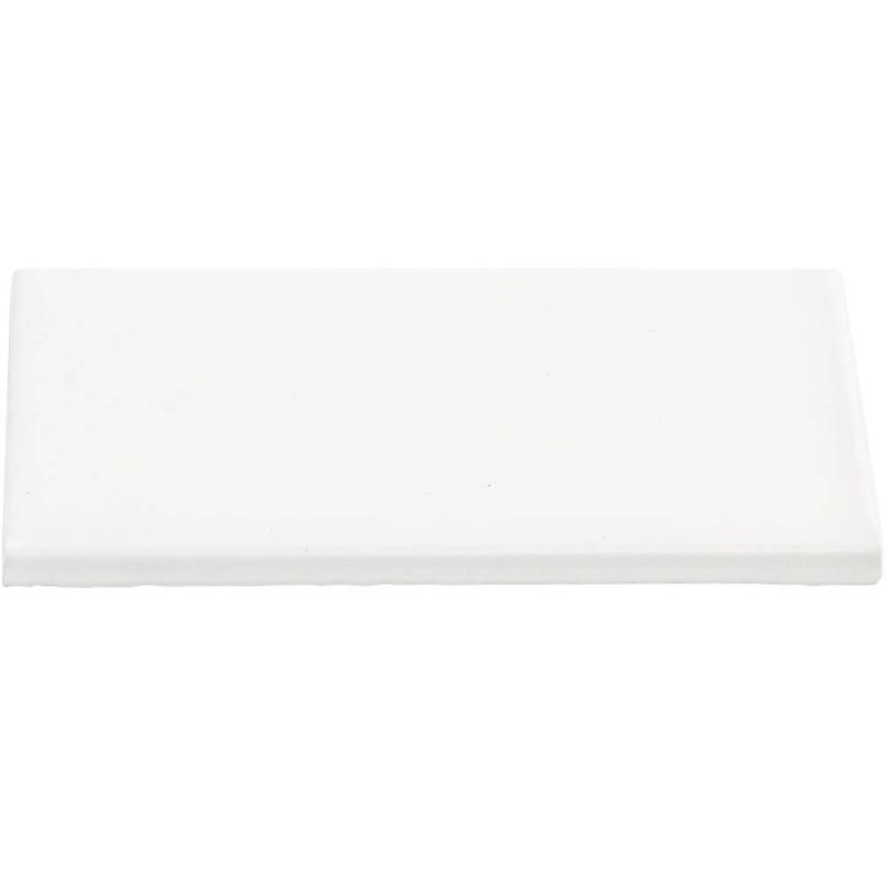 Simple City Ice White Glossy 6" Side Bullnose Tilezz 