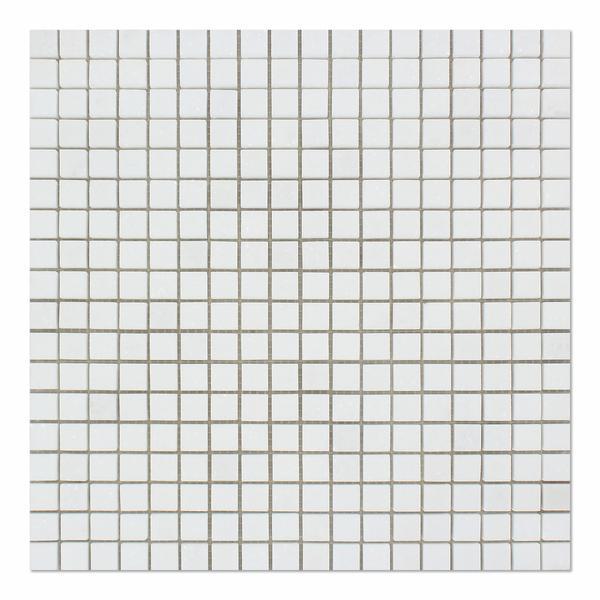 Thassos White 5/8"x5/8" Marble Mosaic Tilezz 