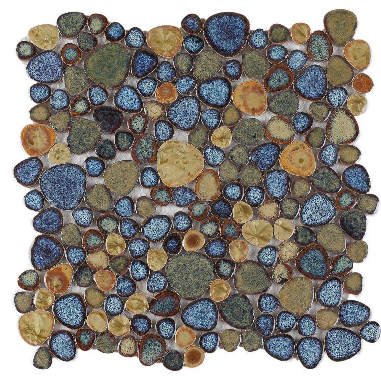 Growing Olive Porcelain Pebble Mosaic (Pool Rated) Tilezz 