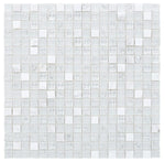 Load image into Gallery viewer, Icy White Cube Crackled Glass Mosaic Tilezz 

