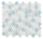Load image into Gallery viewer, Carrara White &amp; Blue Glass Blend Daisy Flowers Mosaic Tilezz 

