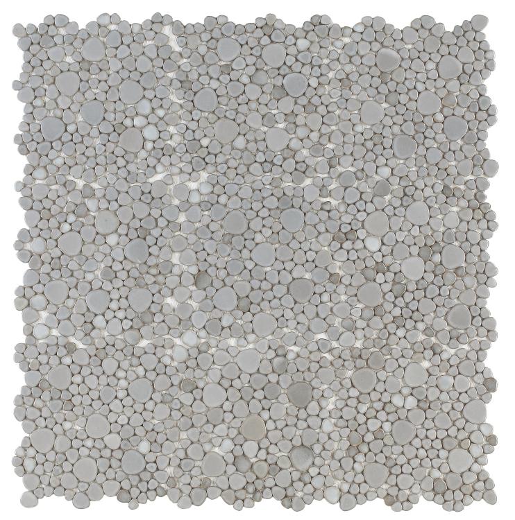 Growing Gray Porcelain Pebble Mosaic (Pool Rated) Tilezz 