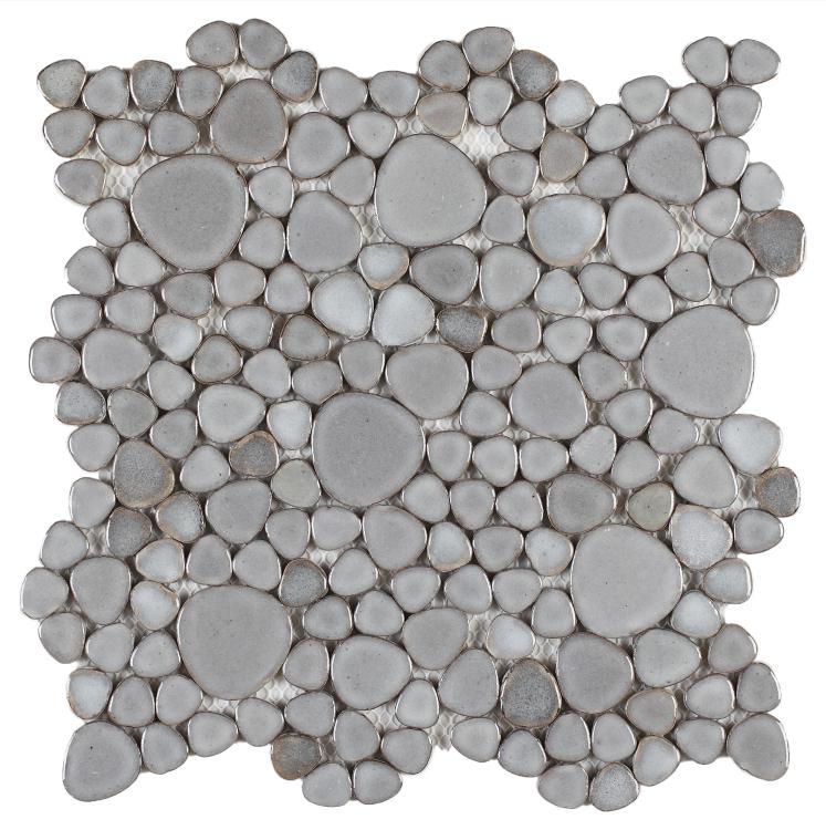 Growing Gray Porcelain Pebble Mosaic (Pool Rated) Tilezz 