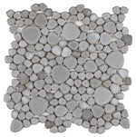 Load image into Gallery viewer, Growing Gray Porcelain Pebble Mosaic (Pool Rated) Tilezz 
