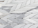 Load image into Gallery viewer, Leaf Carrara White &amp; Grey Marble Mosaic Tilezz 
